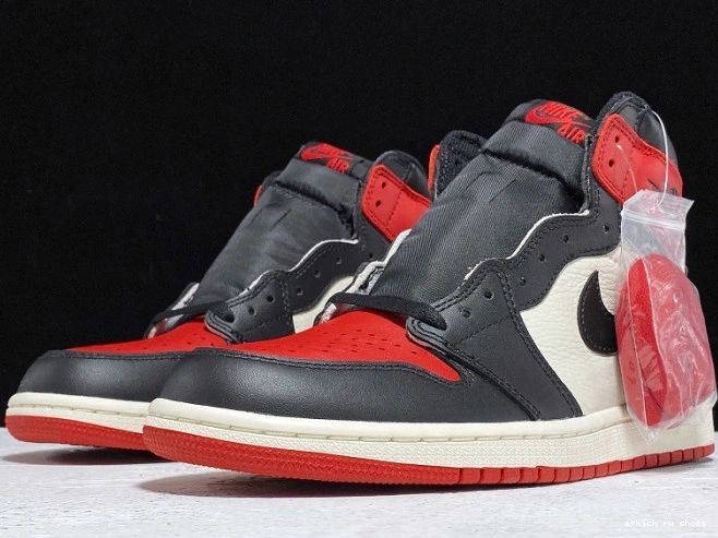 Rep Toe Jordan 555088-610 High Air 1 Retro OG Bred 0823